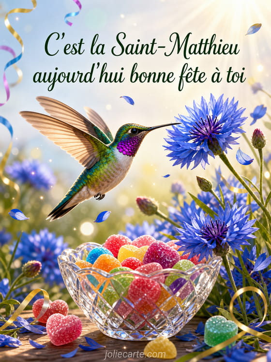 Carte bonne fête Matthieu