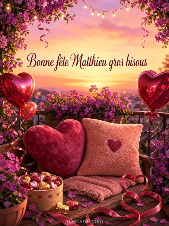 Carte bonne fête Matthieu