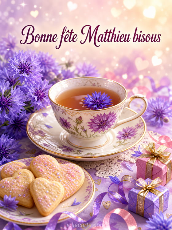 Carte bonne fête Matthieu