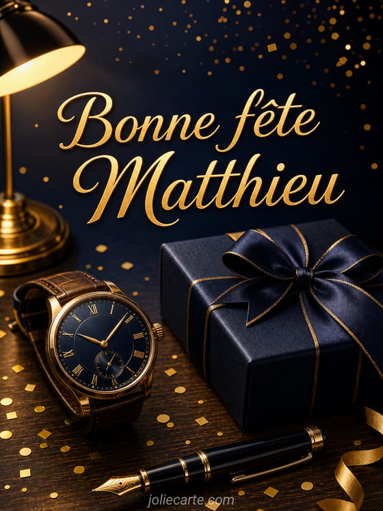 Carte bonne fête Matthieu