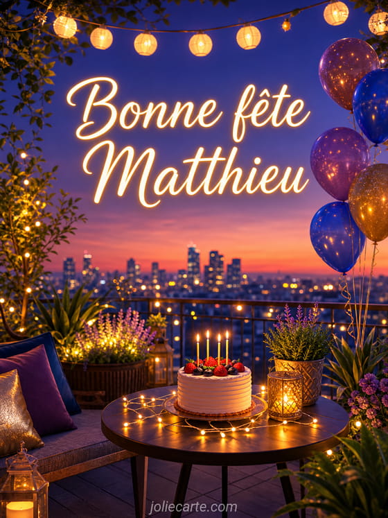 Carte bonne fête Matthieu