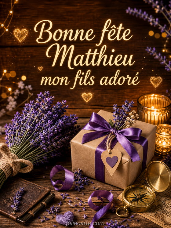 Carte bonne fête Matthieu
