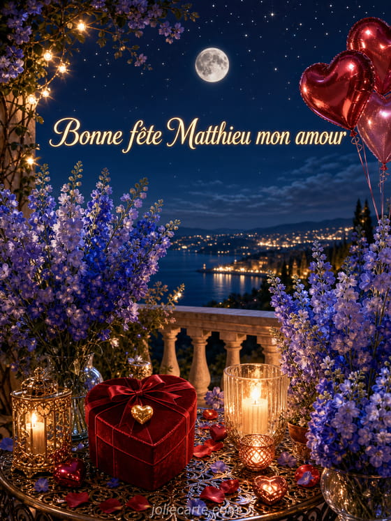 Carte bonne fête Matthieu