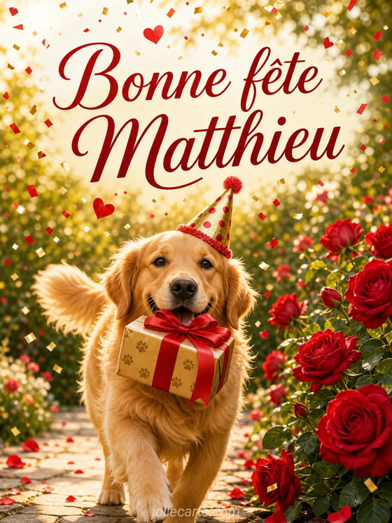 Carte bonne fête Matthieu