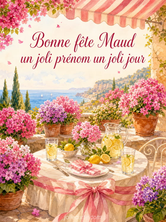 Carte bonne fête Maud