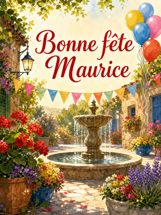 Carte bonne fête Maurice