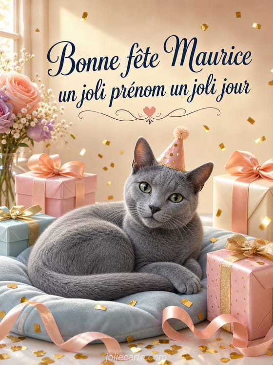 Carte bonne fête Maurice