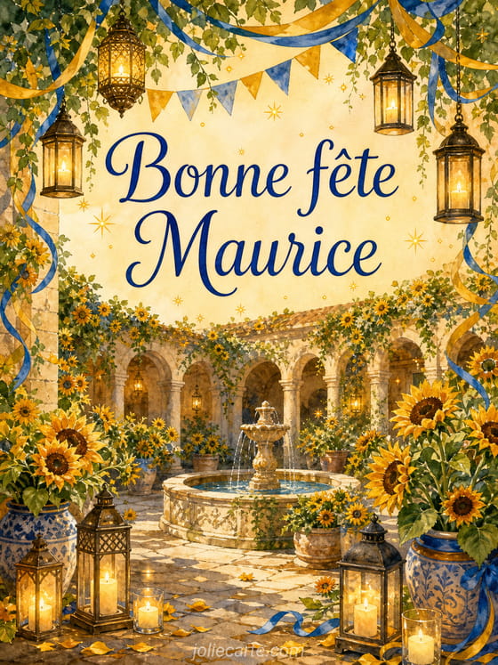 Carte bonne fête Maurice