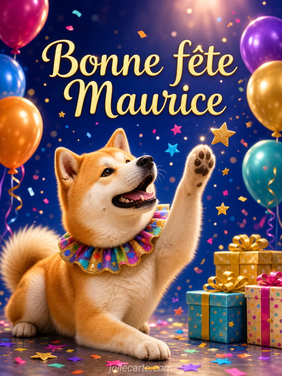 Carte bonne fête Maurice