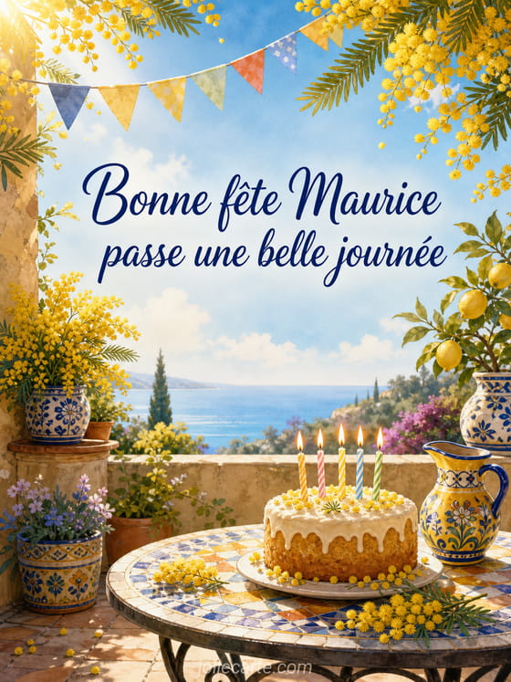 Carte bonne fête Maurice