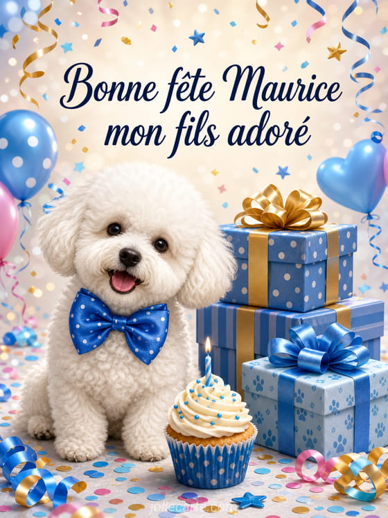 Carte bonne fête Maurice