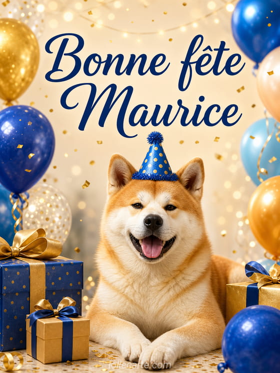 Carte bonne fête Maurice