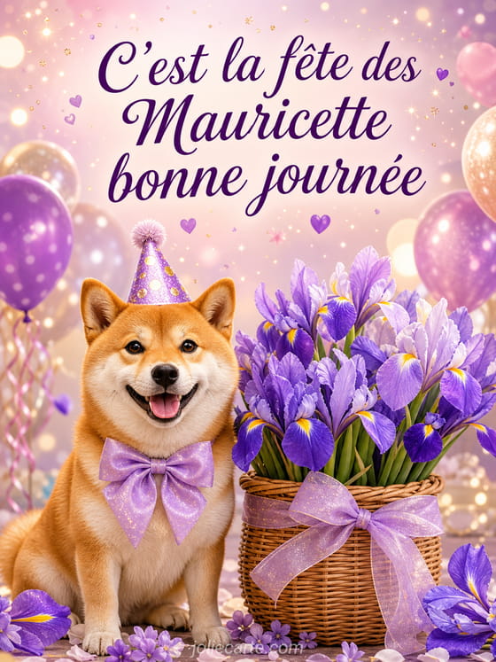 Carte bonne fête Mauricette