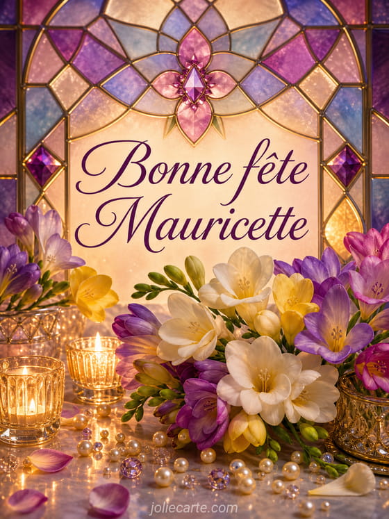 Carte bonne fête Mauricette