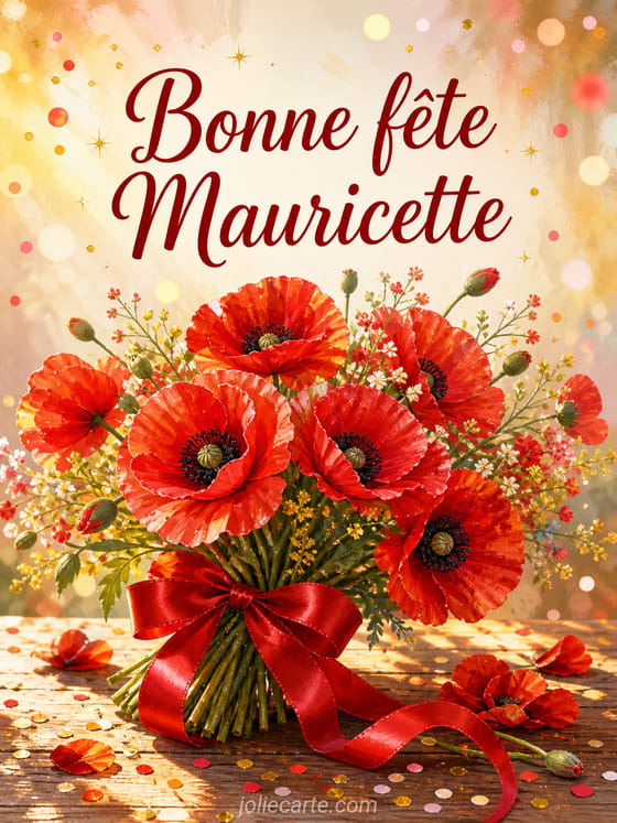 Carte bonne fête Mauricette