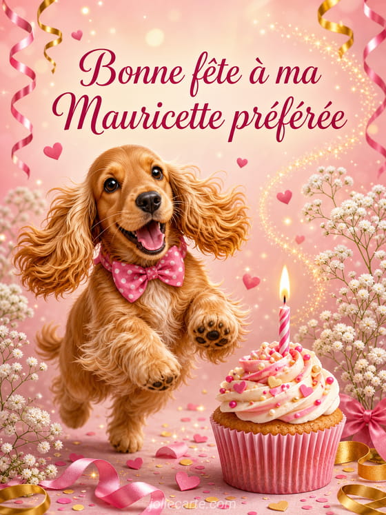 Carte bonne fête Mauricette