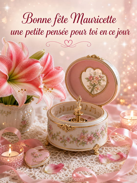 Carte bonne fête Mauricette