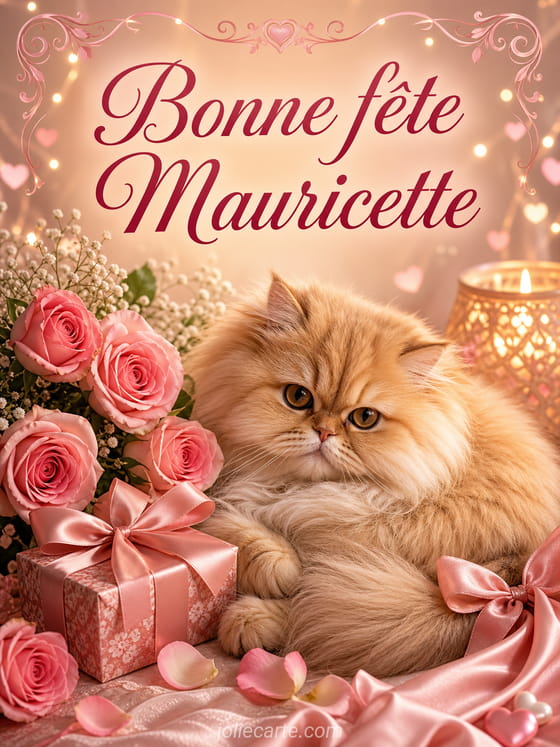 Carte bonne fête Mauricette