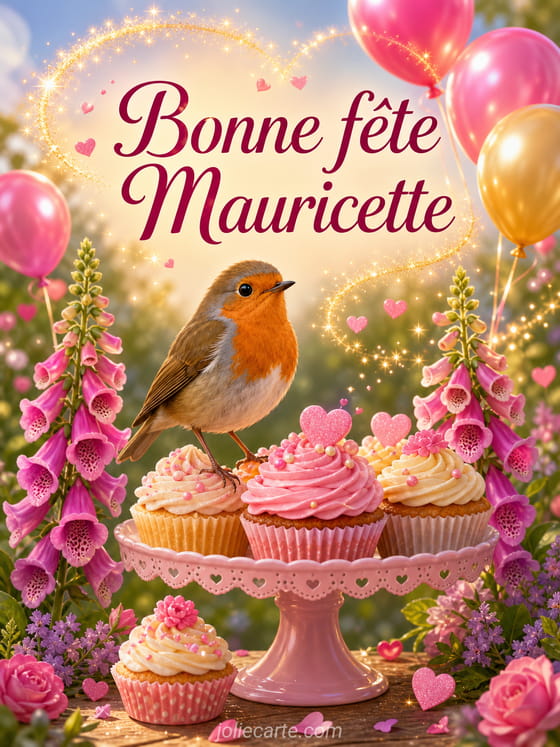 Carte bonne fête Mauricette
