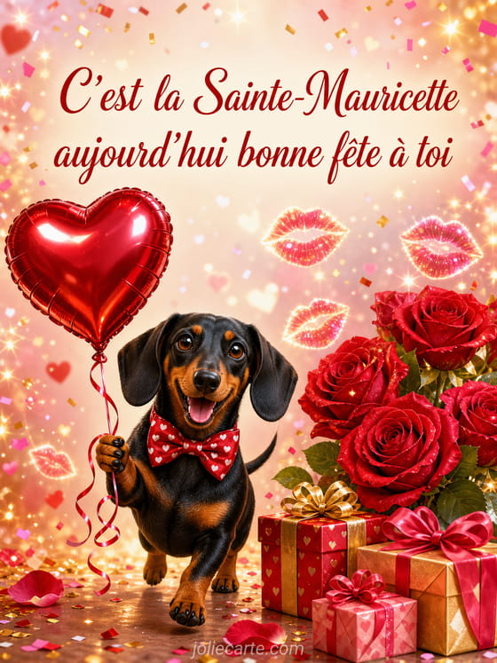 Carte bonne fête Mauricette