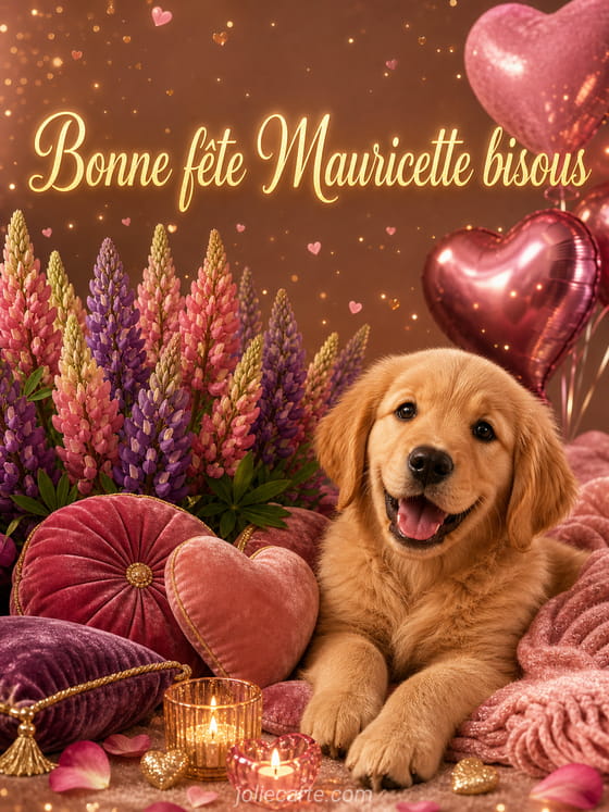 Carte bonne fête Mauricette