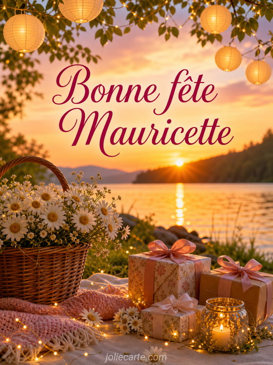 Carte bonne fête Mauricette