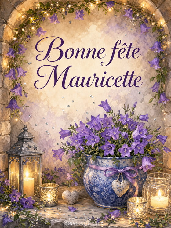 Carte bonne fête Mauricette