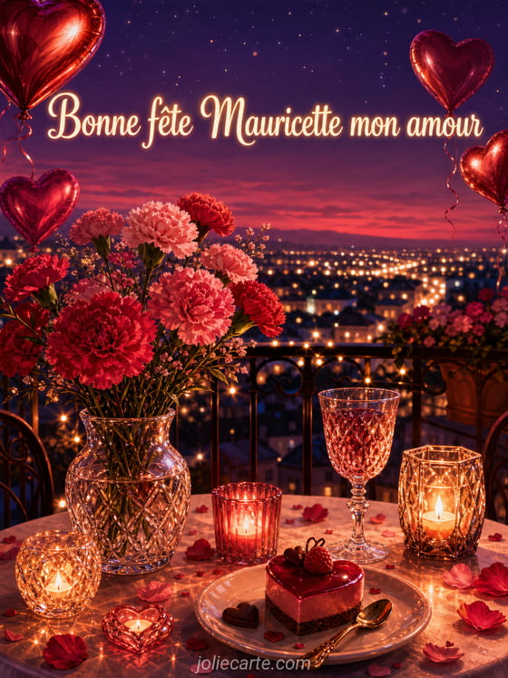 Carte bonne fête Mauricette