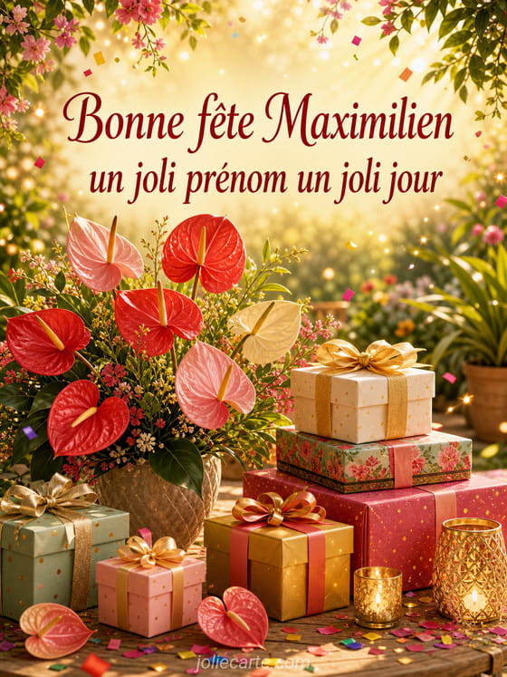 Carte bonne fête Maximilien