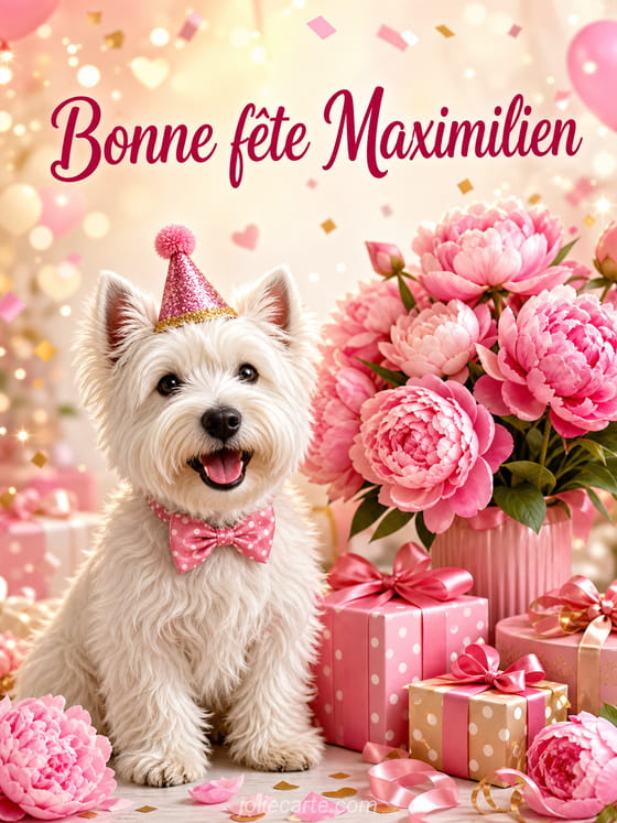 Carte bonne fête Maximilien
