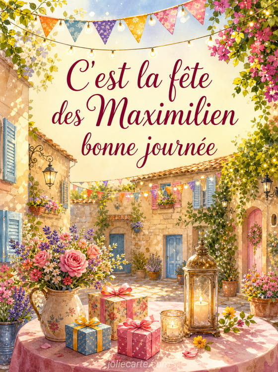 Carte bonne fête Maximilien