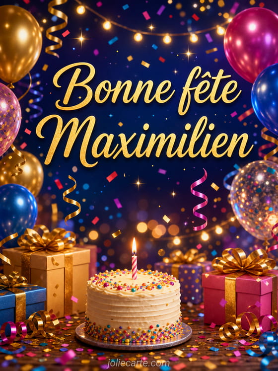Carte bonne fête Maximilien