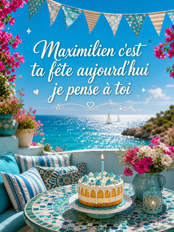 Carte bonne fête Maximilien