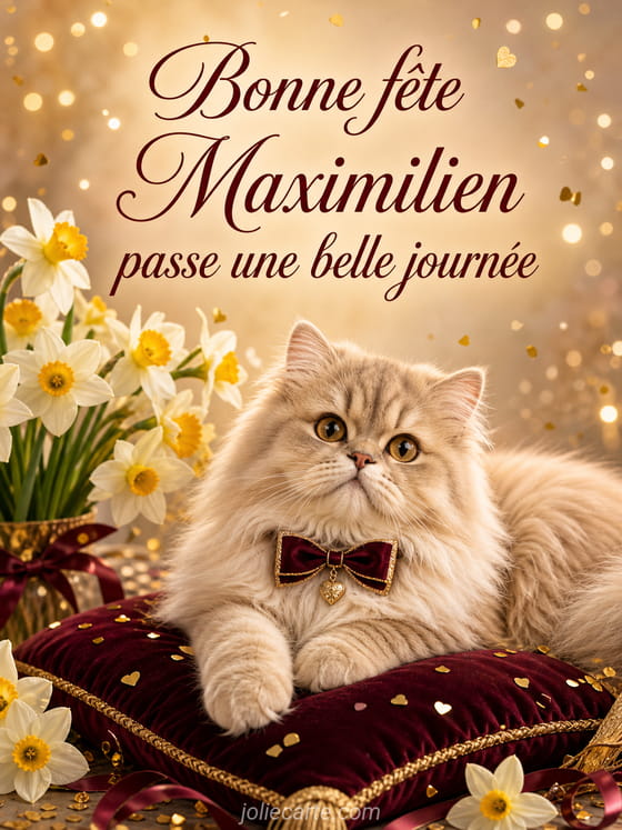 Carte bonne fête Maximilien
