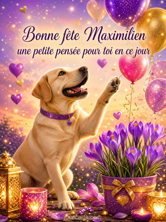 Carte bonne fête Maximilien
