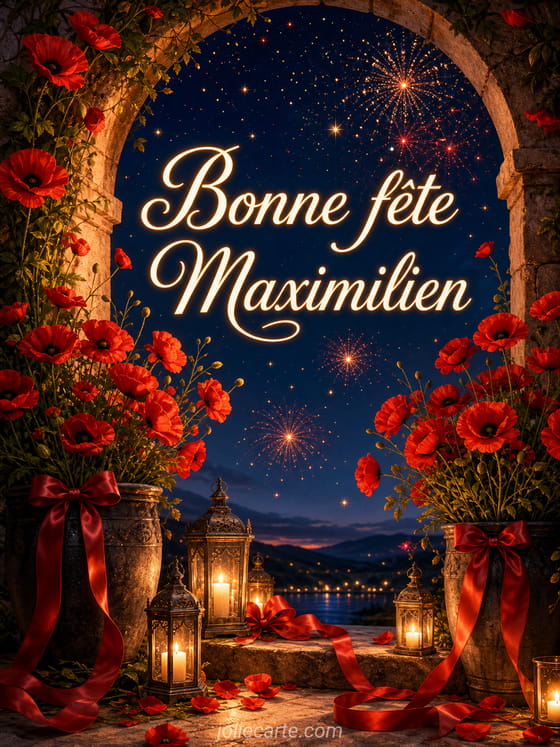 Carte bonne fête Maximilien