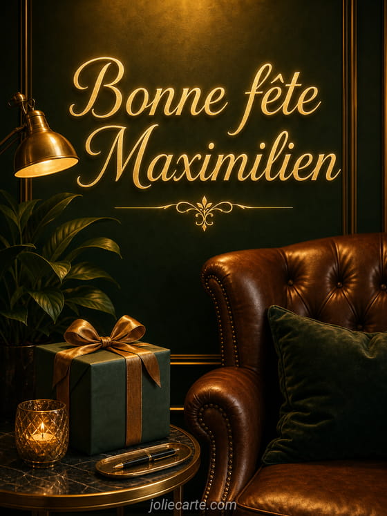Carte bonne fête Maximilien