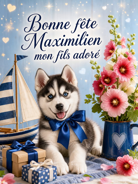 Carte bonne fête Maximilien