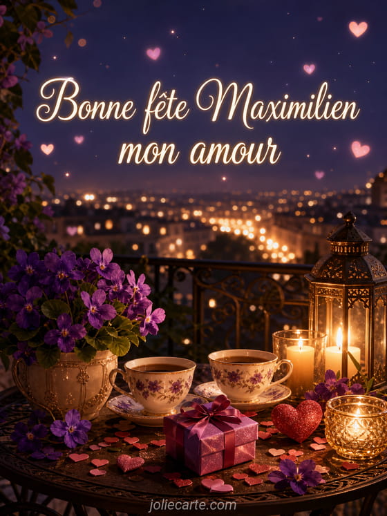 Carte bonne fête Maximilien