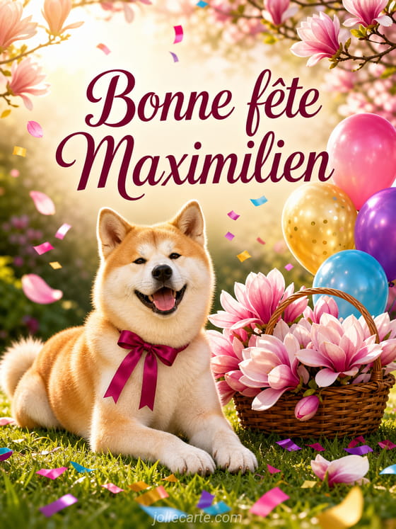 Carte bonne fête Maximilien