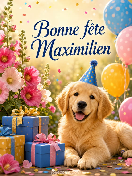 Carte bonne fête Maximilien