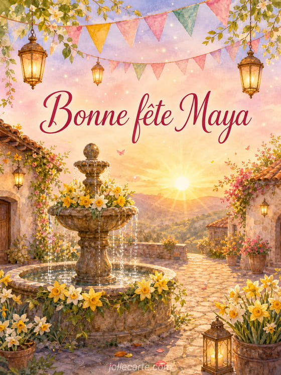 Carte bonne fête Maya