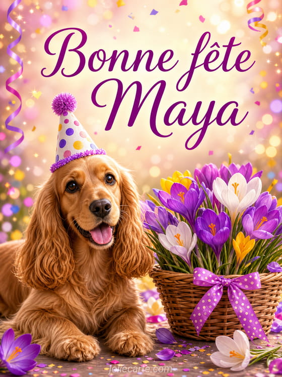 Carte bonne fête Maya