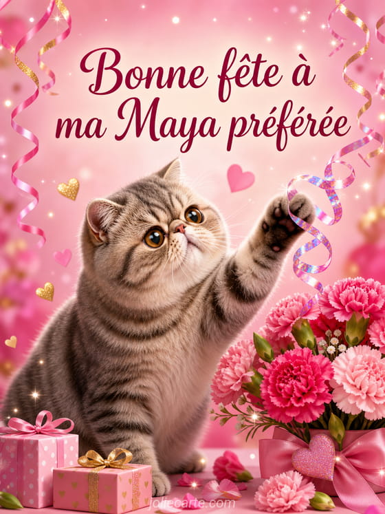 Carte bonne fête Maya