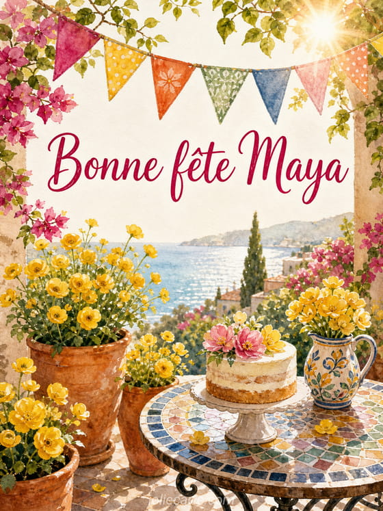 Carte bonne fête Maya