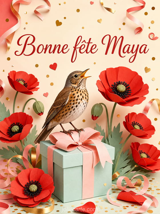 Carte bonne fête Maya