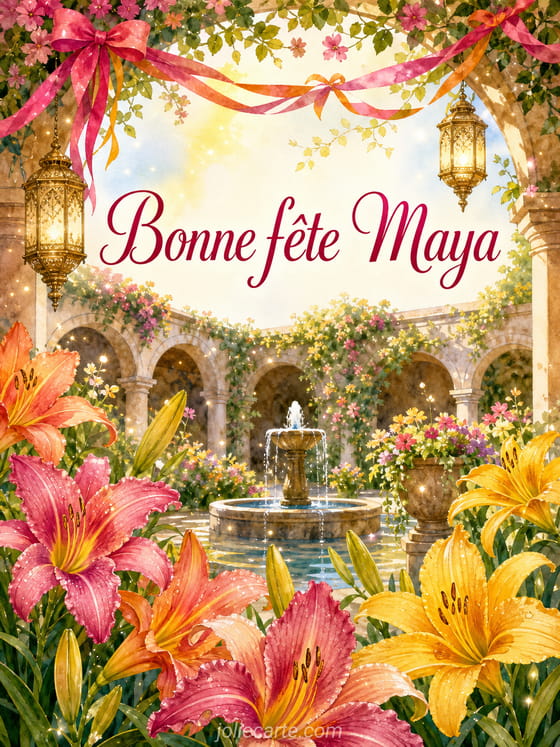 Carte bonne fête Maya