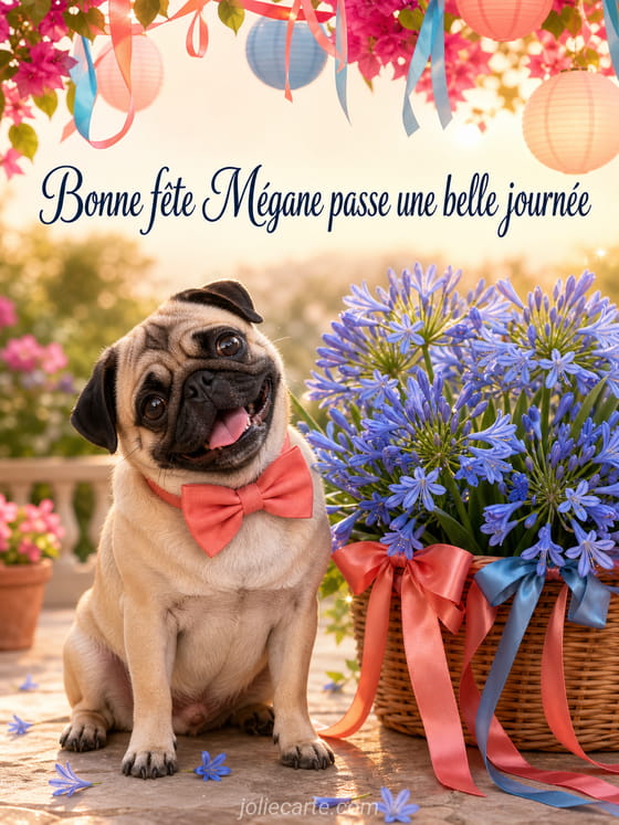 Carte bonne fĂȘte MĂ©gane