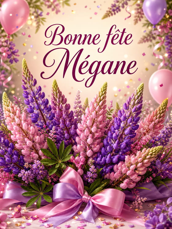 Carte bonne fĂȘte MĂ©gane