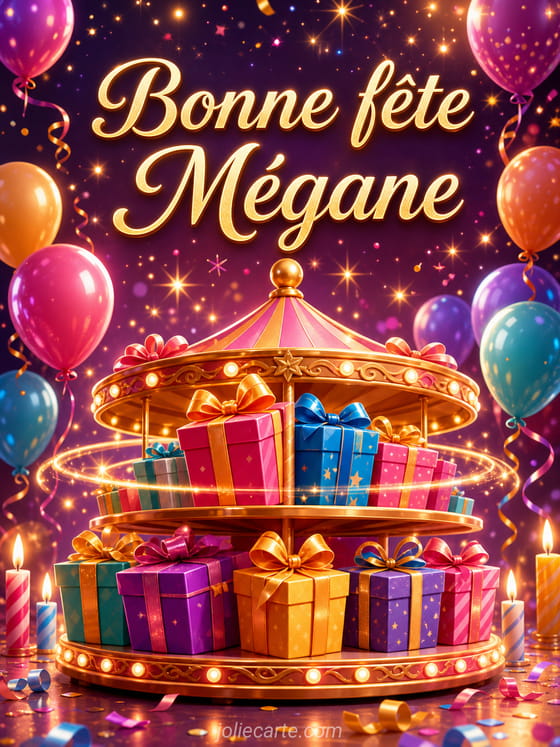 Carte bonne fĂȘte MĂ©gane